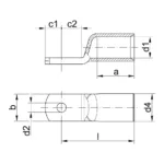 Laidas ar adapteris KLAU Rohrkabelschuh 70qmm fr 7SG8 Schaltgerteanschluss O.Sichtloc, vaizdas 4