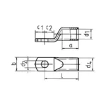 Laidas ar adapteris KLAU Rohrkabelschuh 95qmm 8SG12 f.Schaltgerteanschluss o.Sichtloch, vaizdas 3