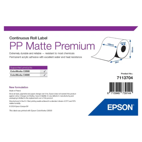 Spausdintuvo etiketės Epson 7113704