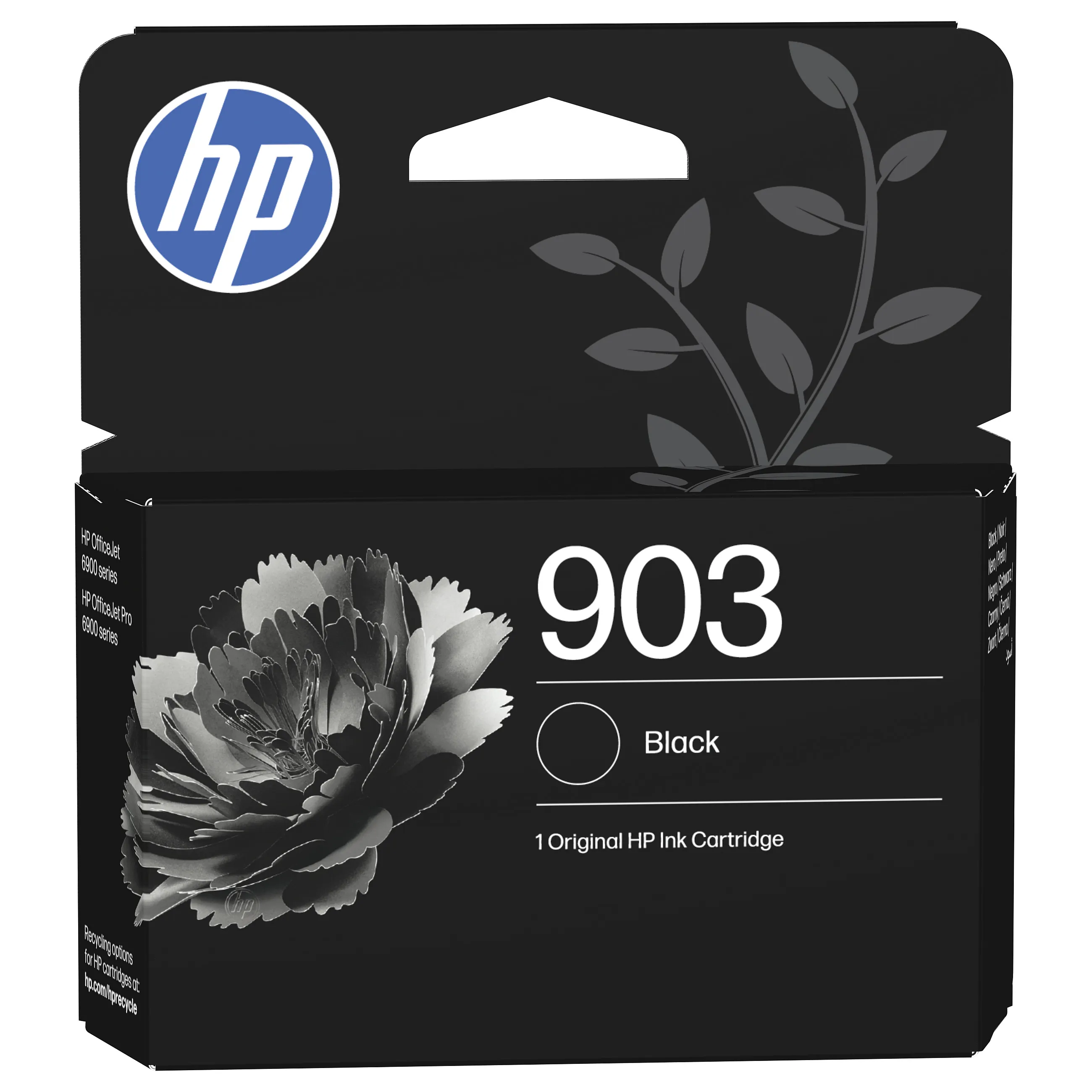 HP 903 Black Original ink cartridge Rašalo kasetė HP 903 (T6L99AE#LS1), juodos spalvos