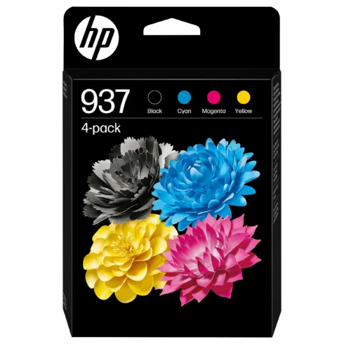 HP 937 4-Pack CMYK(4) Original Ink Cartridge Schwarz, Cyan, Magenta, Gelb 1250Seiten 800Seiten