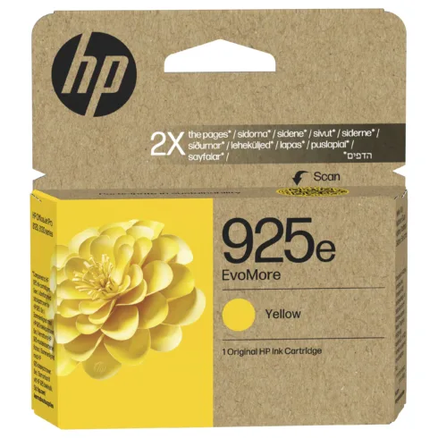 Spausdintuvo priedas HP 925e EvoMore Yellow Original Ink Cartridge Gelb 800Seiten (4K0W2PE#LS1)