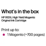 Rašalo kasetė HP 912XL High Yield (3YL82AE#LS1), purpurinės spalvos, vaizdas 3