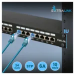 Tinklo kabelis Extralink CAT6A STP Patchpanel 24 porty (EX.28266)