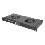 Extralink 19” RACK MOUNT FAN PANEL (2 FANS) WITH THERMOSTAT