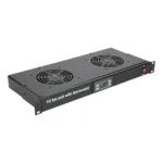 Extralink 19” RACK MOUNT FAN PANEL (2 FANS) WITH THERMOSTAT