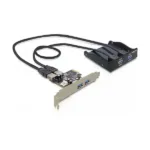 USB laidas ar adapteris DeLOCK Front Panel 3.5" / 5.25" 2 x USB 5 Gbps + PCI Express Card 2 x USB 5 Gbps (61893)