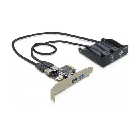 USB laidas ar adapteris DeLOCK Front Panel 3.5" / 5.25" 2 x USB 5 Gbps + PCI Express Card 2 x USB 5 Gbps (61893)