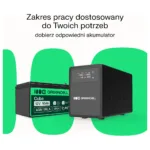 Green Cell UPSLPPC1200 Uninterruptible Power Supply AVR UPS 2000VA 1200W PowerCore 24 VDC with LCD Display