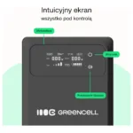 Green Cell UPSLPPC1200 Uninterruptible Power Supply AVR UPS 2000VA 1200W PowerCore 24 VDC with LCD Display