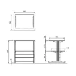 Spausdintuvo priedas ROLINE Printer Table, up to 80 kg (17.01.1089), vaizdas 2