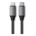 USB-C laidas ar adapteris Satechi iPad/iPhone/iPod cable (1x USB-C - 1x Lightning) 0.25 m (ST-TCL10M), antracito spalvos