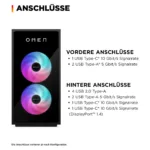 Stacionarus kompiuteris HP OMEN GT16-1474ng 35L Gaming Desktop RYZ7 9800X3D/32GB/1TBSSD/RTX5070/W11 (DN2E8EA#ABD), vaizdas 2