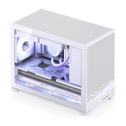 Jonsbo D32 PRO White PC-Gehäuse, Mini-Gehäuse, mATX, Tempered Glass - weiß