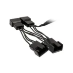 Kolink 1-4 PWM Lüfter Splitterkabel – 35 cm, geflochten, schwarz