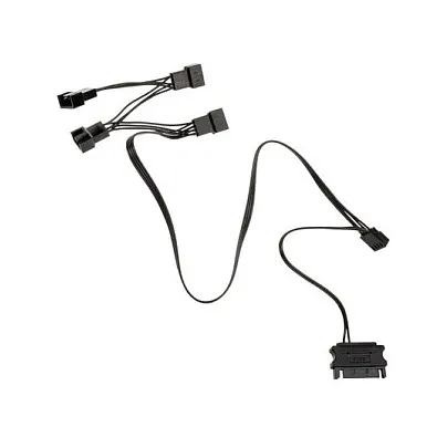 Kolink 1-4 PWM Lüfter Splitterkabel – 35 cm, geflochten, schwarz