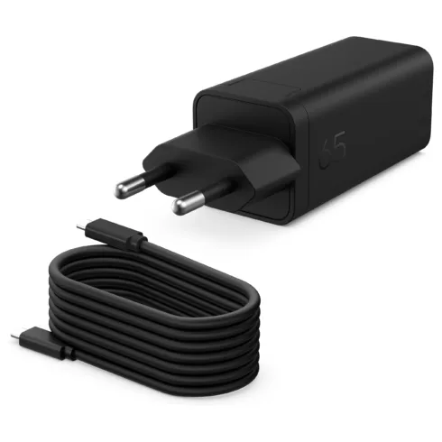 Nešiojamo kompiuterio įkroviklis N HP USB-C 65W GaN Ladegerät Schwarz, inkl. 2m USB-C Kabel, Power Delivery (C90CKUT#ABB)