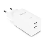 Nešiojamo kompiuterio įkroviklis N Dicota 2-port GaN Wall Charger (65W) EU (D32184), baltos spalvos