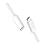 USB 2.0 Type-C cable, C/M to C/F, 480 Mbps, 100W, white, 1 m