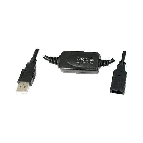 LogiLink 20M USB 2.0 - USB 2.0 M/F USB cable USB kabelis LogiLink 20M USB 2.0 - USB 2.0 M/F (UA0146)