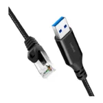 Logilink USB 3.0 Ethernet cable, A/M to RJ45/M, 1 Gbps, active, black/grey, 2 m