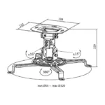 Projektoriaus laikiklis LogiLink BP0057, vaizdas 3