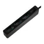 Outlet Strip, 3 euro sockets, black