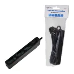 Outlet Strip, 3 euro sockets, black