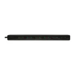 Outlet Strip, 6 euro sockets, black