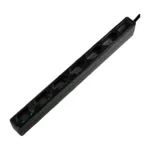 Outlet Strip, 6 euro sockets, black