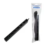 Outlet Strip, 6 euro sockets, black