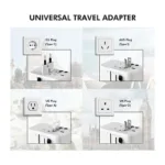 USB-A/C Travel charger, 20 W, GaN, 3-port, 2x USB-A (QC), 1x USB-C (PD), Slim Version, White