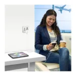 USB-A/C Travel charger, 20 W, GaN, 3-port, 2x USB-A (QC), 1x USB-C (PD), Slim Version, White