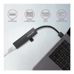 Axagon HMA-GL3A Multiport-Hub USB 3.0 Typ A Gbit-LAN 3x USB-A microSD