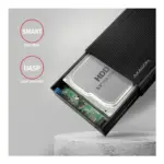 Disko korpusas AXAGON EE35-GTR USB-C 3.2 Gen 1, SATA 6G, 3.5" externes Festplattengehäuse, juodos spalvos, vaizdas 4