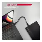 Disko korpusas AXAGON EE35-GTR USB-C 3.2 Gen 1, SATA 6G, 3.5" externes Festplattengehäuse, juodos spalvos, vaizdas 6