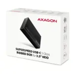 Disko korpusas AXAGON EE35-GTR USB-C 3.2 Gen 1, SATA 6G, 3.5" externes Festplattengehäuse, juodos spalvos, vaizdas 8