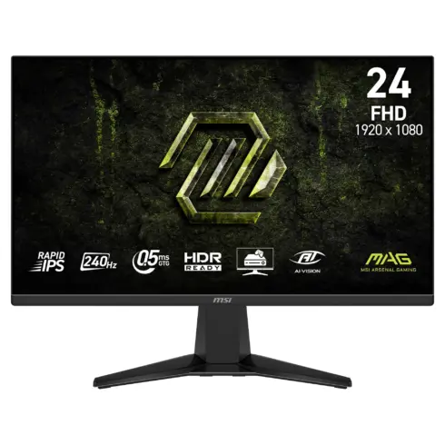Monitorius 62,2 cm (24.5") 1920 x 1080 Pixel MSI 9S6-3BC91M-002 16:9 Full HD Rapid IPS 0,5 ms 200 Hz HDR DisplayPort HDMI
