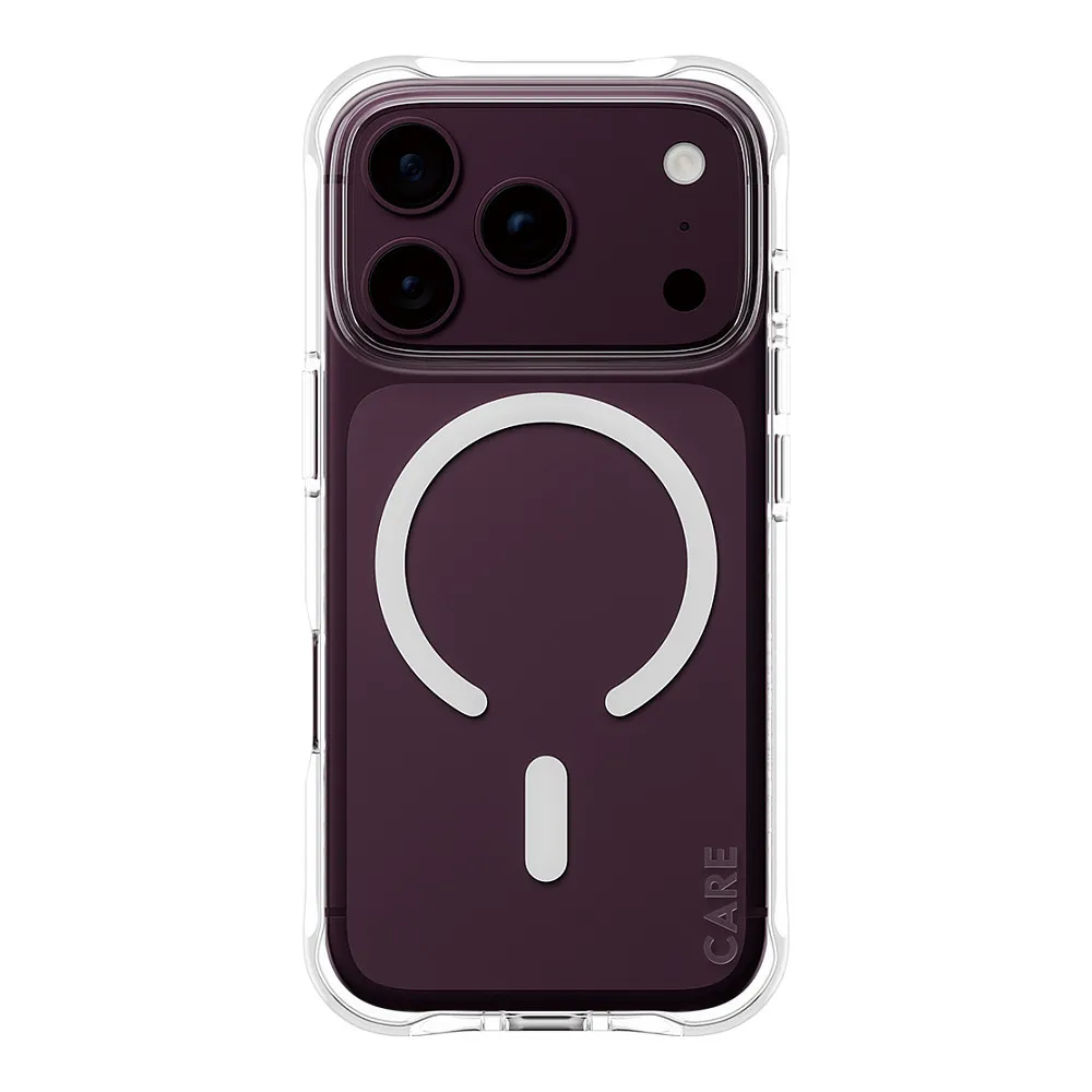 PanzerGlass CARE™ by ® Samba Case Transparent w. White MagSafe iPhone 18 Pro | 17 Pro mobile phone case Telefono dėklas PanzerGlass CARE by Samba Case Transparent w. White MagSafe iPhone 18 Pro (CR21939)