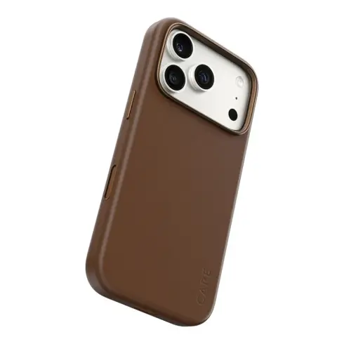 Telefono dėklas PanzerGlass CARE by Solo Vegan Leather Case Brown w. MagSafe iPhone 18 Pro (CR94201)