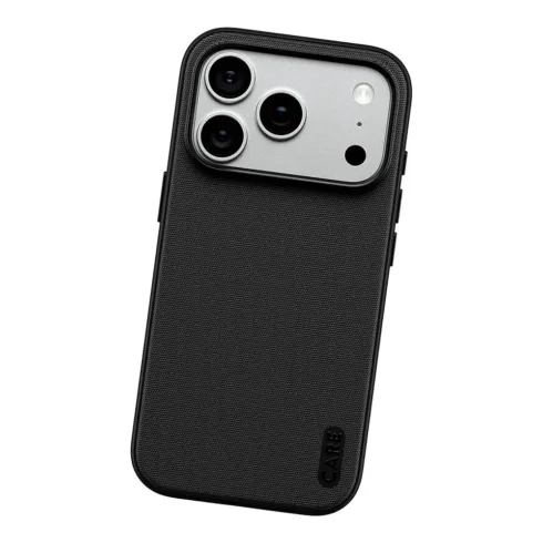 Telefono dėklas PanzerGlass CARE by Fusion Fabric Case Black w. MagSafe iPhone 18 Pro (CR23769)