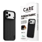 Telefono dėklas PanzerGlass CARE by Fusion Fabric Case Black w. MagSafe iPhone 18 Pro Max (CR57114)