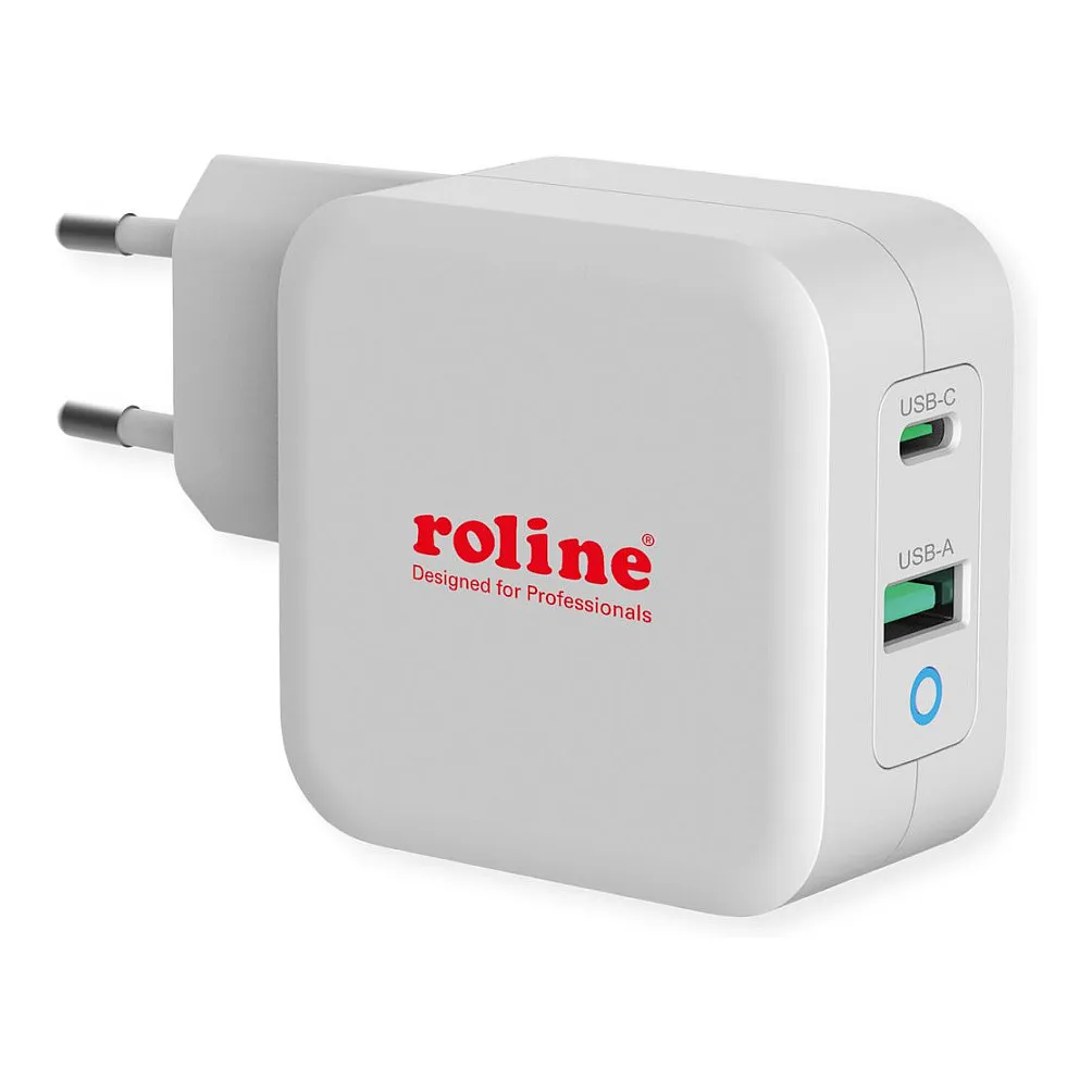 USB Charger mit Euro-Stecker 2 Port (Typ-A QC3.0 Typ-C PD) 65W USB Charger mit Euro-Stecker 2 Port (Typ-A QC3.0 Typ-C PD) 65W