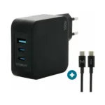 Mobilis Charger 100W 2USB C 1USBA GaN cable 100W