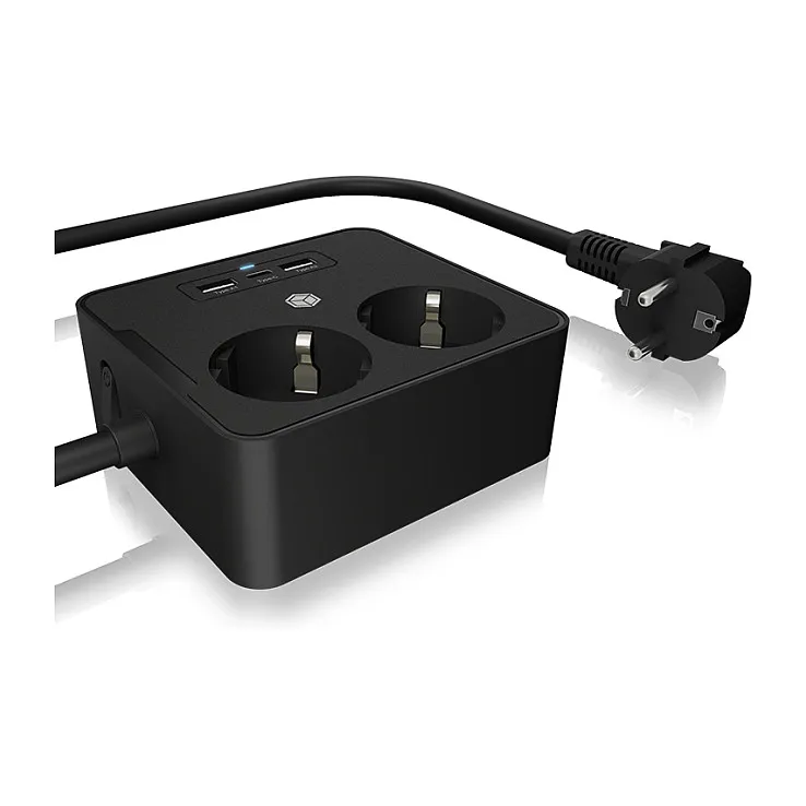 ICY BOX IB-MPS2220B-CH power extension Ilgintuvas ICY BOX IB-MPS2220B-CH