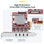 StarTech.com P10Q4C-USB-CARD-LP interface cards/adapter