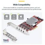 StarTech.com P10Q4C-USB-CARD-LP interface cards/adapter
