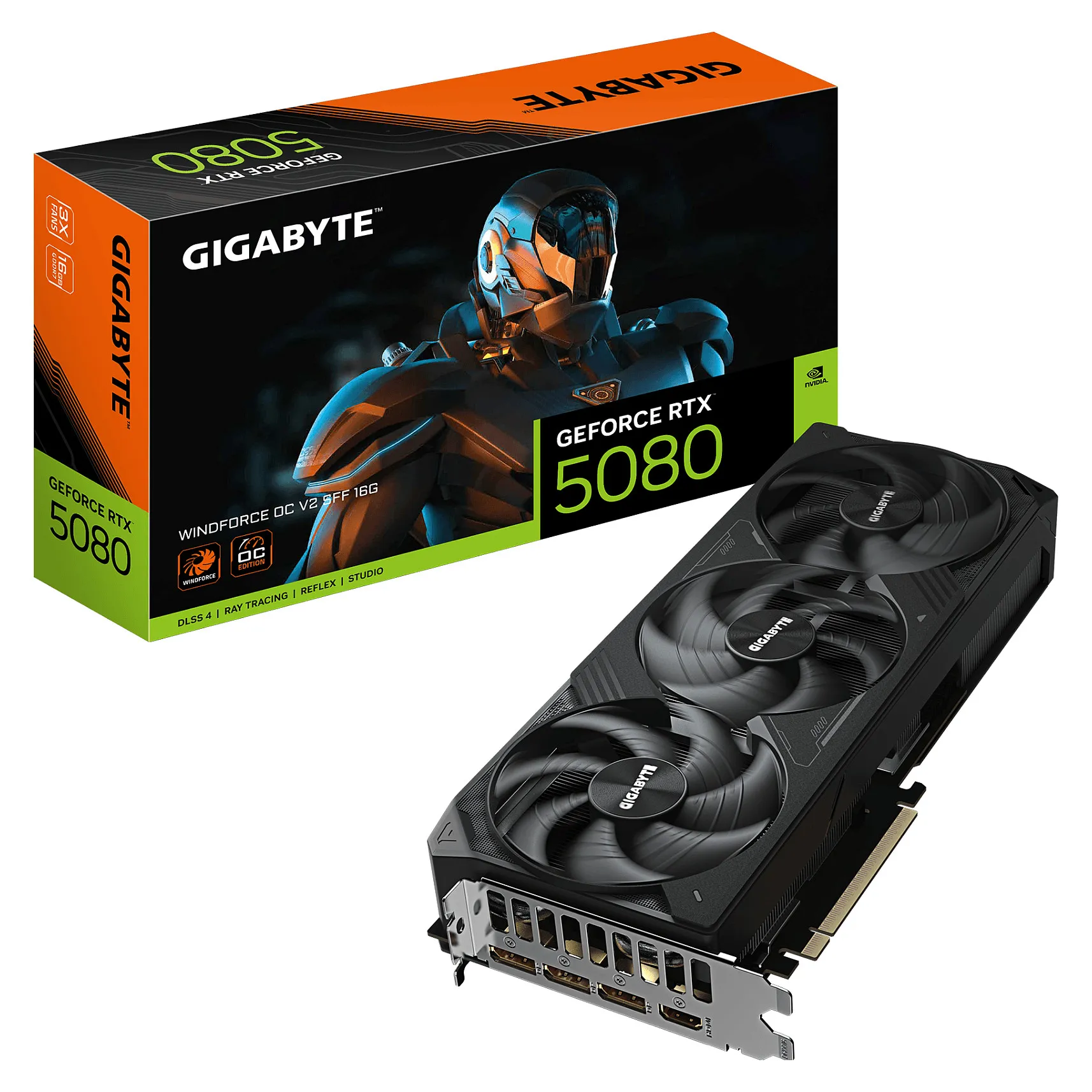 GIGABYTE GeForce RTX 5080 WINDFORCE OC V2 SFF 16G GIGABYTE GeForce RTX 5080 WINDFORCE OC V2 SFF 16G