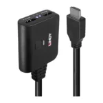 Vaizdo laidas ar adapteris Lindy 2 Port HDMI 4K60 Splitterkabel (38356)