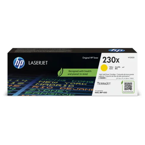 Spausdintuvo priedas HP 230X Gelb für Color LaserJet Pro 4203cdn, 4203dn, 4203dw, MFP 4303dw, MFP 4303fdn, MFP (W2302X)